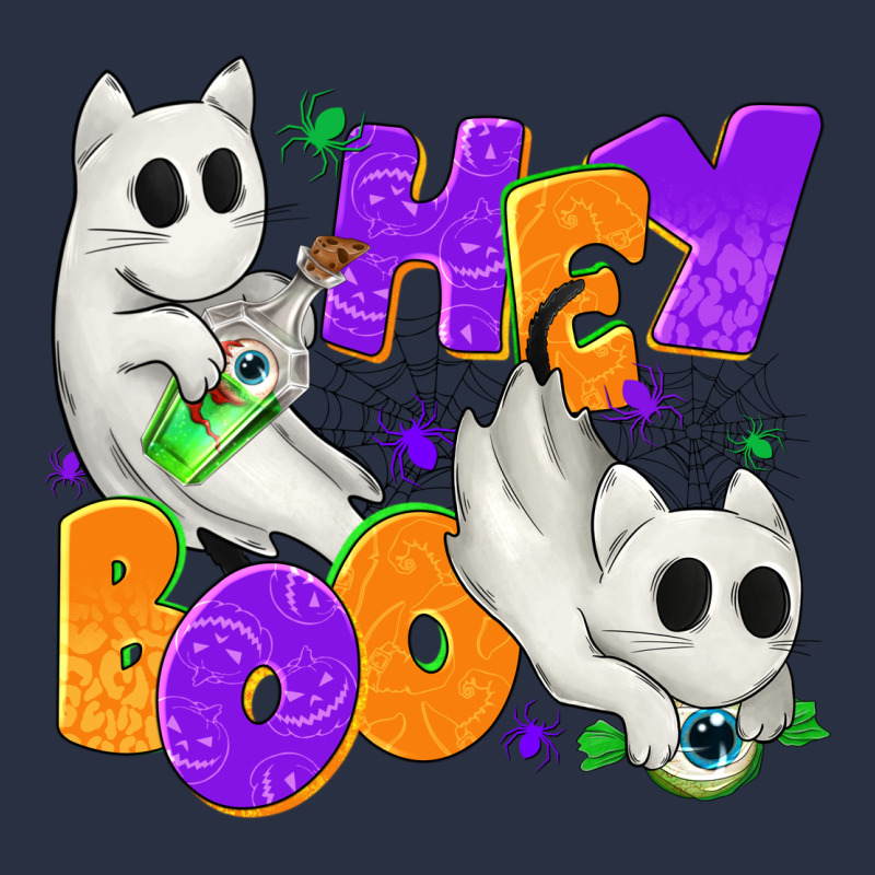 Hey Boo With Ghost Cats Heavyweight Sweatshirt by texasbilliewilder | Teevron