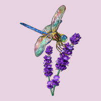 Dragonfly With Lavender Ladies Tee | Teevron