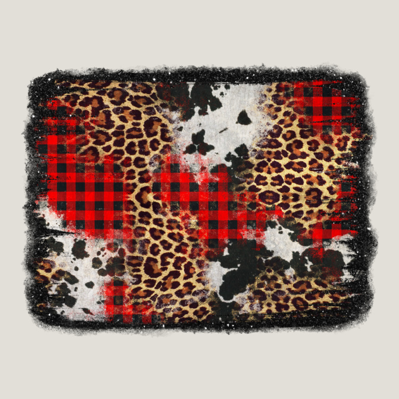 Distressed Cowhide Leopard Christmas Background Heavy Core Tee by Jasminsmagicworld | Teevron