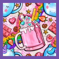 Unicorn Coffe Cup And Star With Rainbow Seamless Pattern Bbs Premium Sweatshirt | Teevron