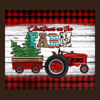 Christmas On The Farm Tractor Heavy Core Tee | Teevron