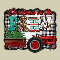 Christmas On The Farm Tractor Buffalo Plaid Heavy Core Tee | Teevron