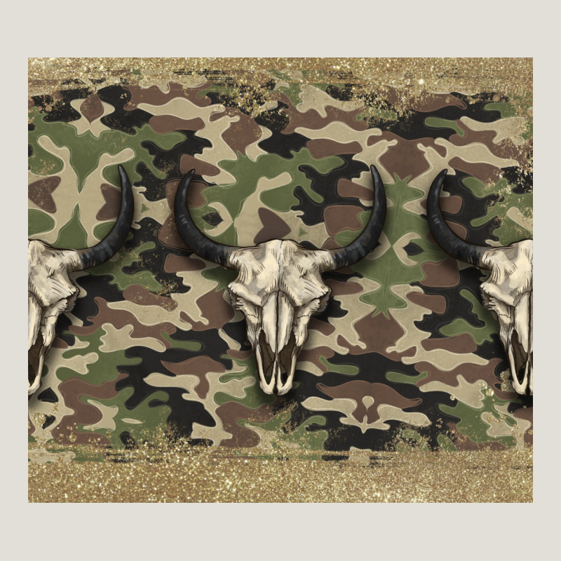 Camouflage Bull Skull Heavy Core Tee by Jasminsmagicworld | Teevron