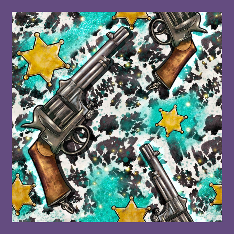 Western Gun And Sheriff Stars With Cowhide Seamless Pattern Vintage Hoodie by BundleAndBundleShop | Teevron