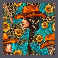 Western Girl Hair Clasp And Sunflower With Leopard And Glitter Seamles Vintage Hoodie | Teevron