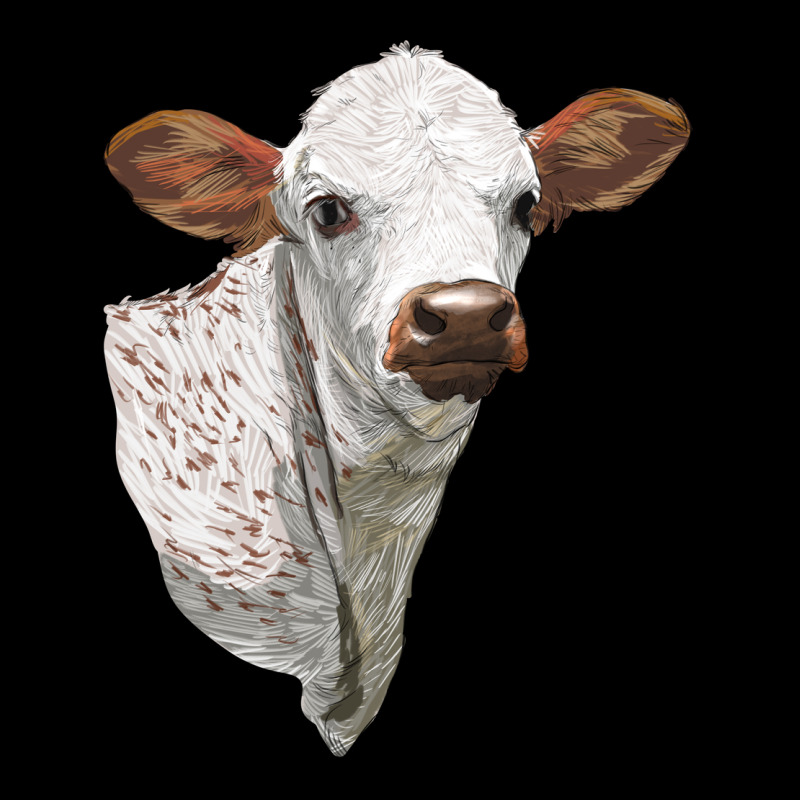 Texas Longhorn Calf Face Heavy Core Tee by LillyAllenDesigns | Teevron