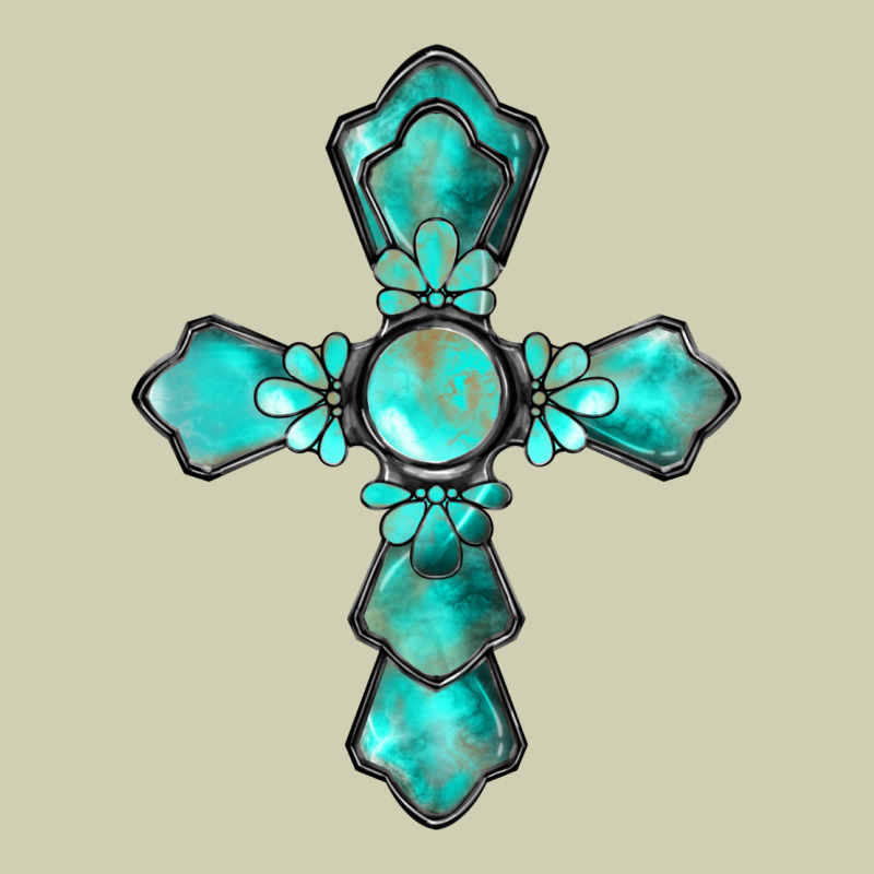 Western Turquoise Gemstone Cross Heavy Core Tee by BarkalooDesign | Teevron