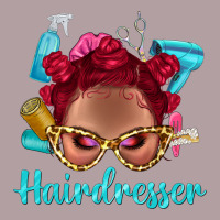 Afro Bantu Knots Red Hairdresser With Leopard Glasses Bbs Vintage Hoodie | Teevron