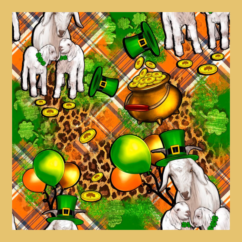 St. Patrick's Goat Family With Balloons Seamless Premium Sweatshirt by FaDigitalArtStudio | Teevron