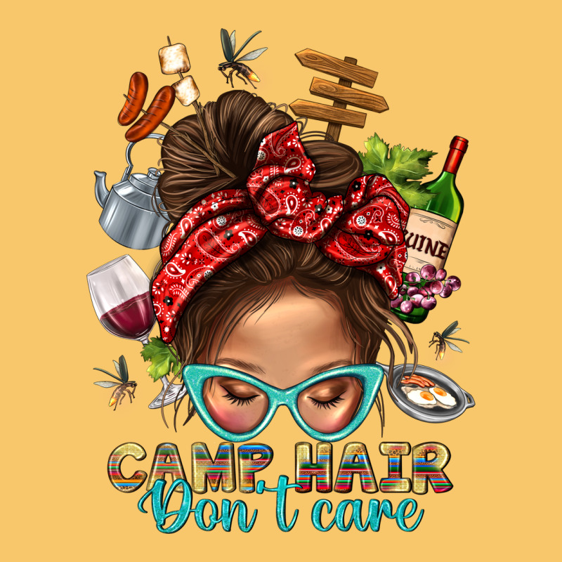 Camp Hair Dont Care Messy Bun Bbs Vintage Hoodie by BundleAndBundleShop | Teevron