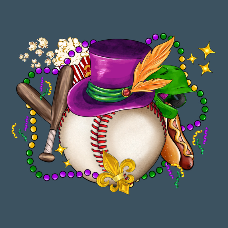 Mardi Gras Baseball Urban Heavy Tee by LillyAllenDesigns | Teevron