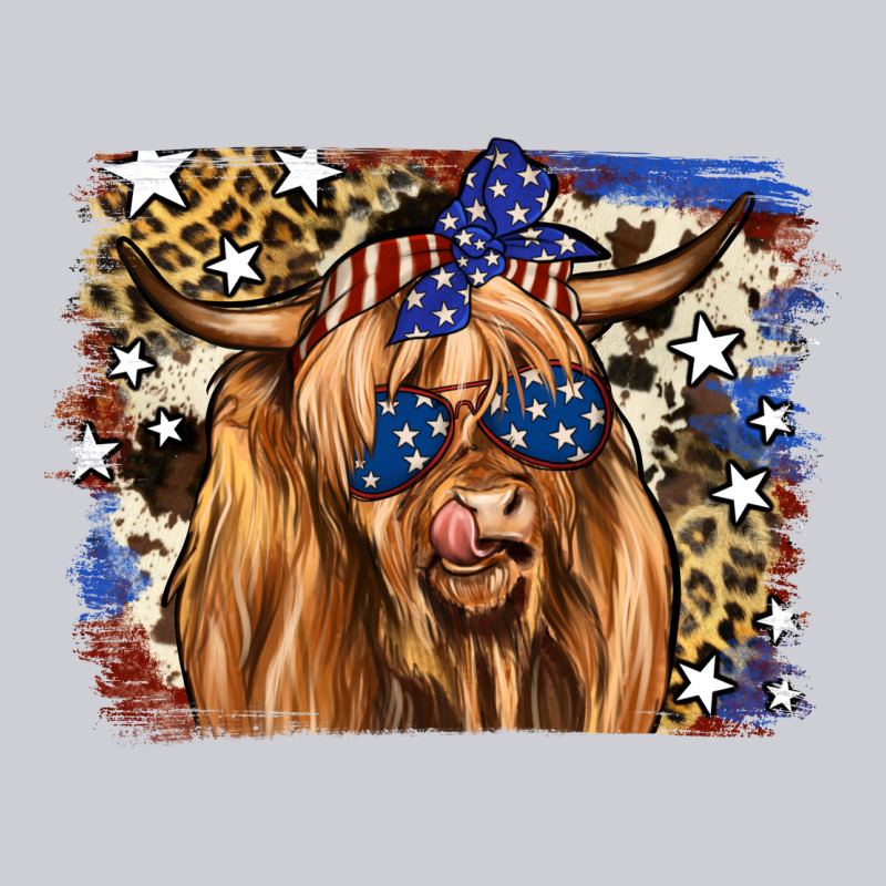 4th Of July Highland Cattle Classic Tee by RanaPortraitStore | Teevron
