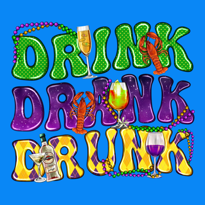 Drink Drank Drunk Mardi Gras Zipper Hoodie by HowdyJamesFarm | Teevron