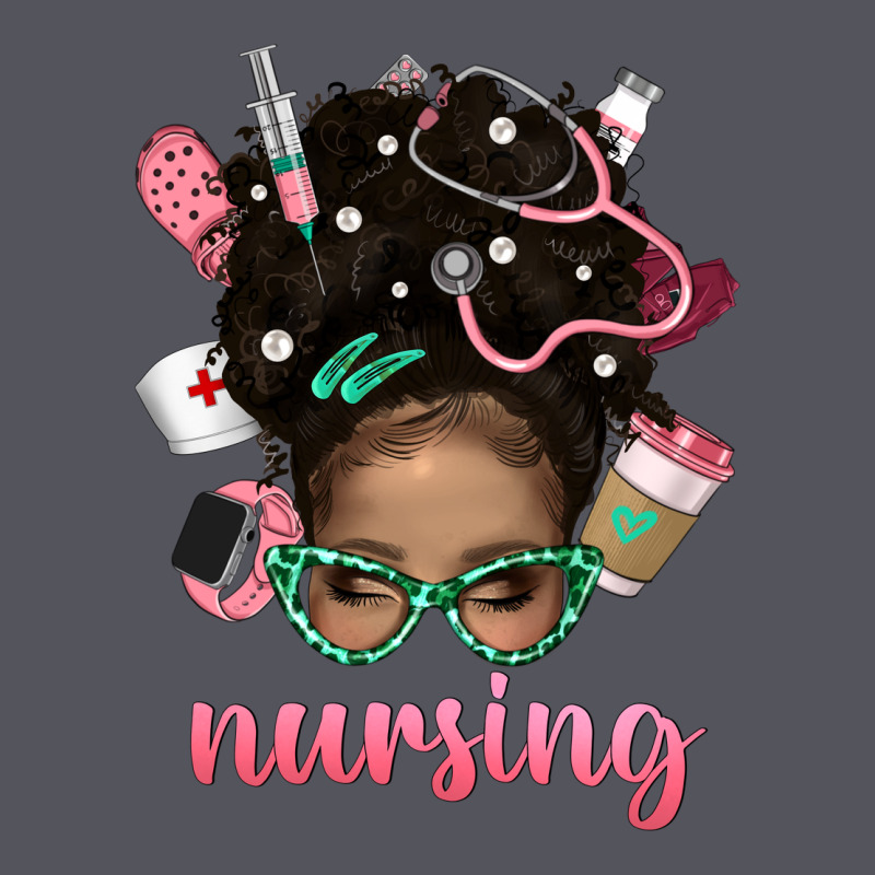 Afro Messy Bun Nursing Bbs Vintage Hoodie by BundleAndBundleShop | Teevron