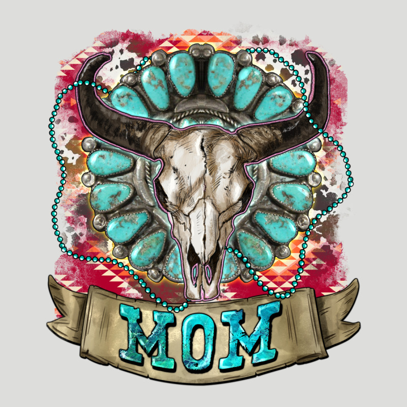 Mom Bull Skull Mother's Day Zipper Hoodie by CowGirlArtShop | Teevron
