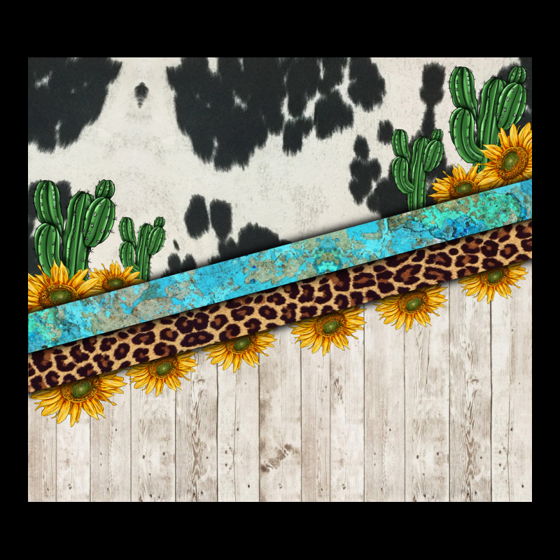 Cowhide Sunflowers Cactus Heavy Core Tee by Jasminsmagicworld | Teevron