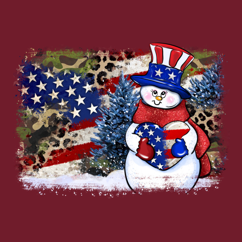 Patriotic Snowman Background 4th Of July Zipper Hoodie by HowdyJamesFarm | Teevron
