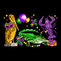 Mardi Gras Pelican Alligator And Crawfish Urban Heavy Tee | Teevron