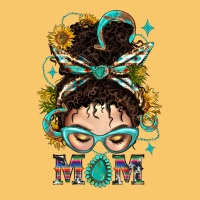 Western Messy Bun Mom With Sunflower Vintage Hoodie | Teevron