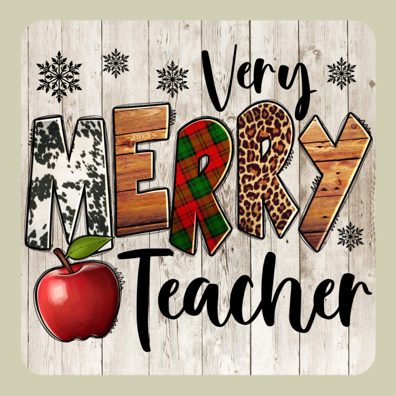 Very Merry Teacher Christmas Coaster Heavy Core Tee by Jasminsmagicworld | Teevron