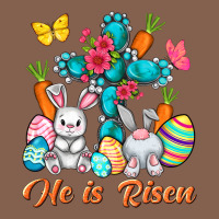 He Is Risen With Cross Easter Day Zipper Hoodie | Teevron