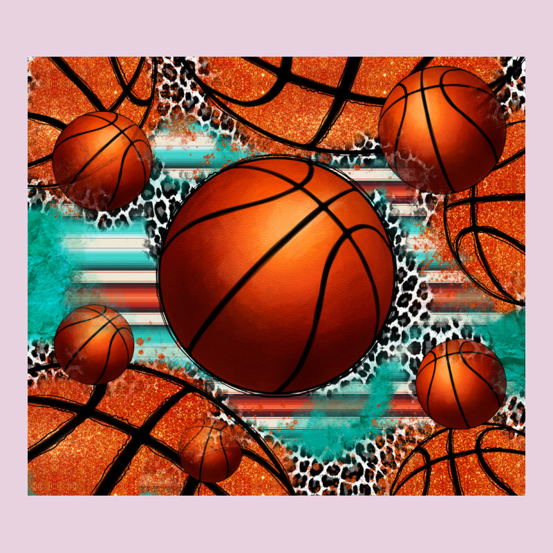 Basketball Leopard Serape Tumbler Ladies Tee by Jasminsmagicworld | Teevron