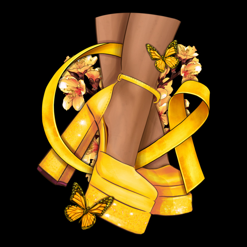 Childhood Cancer Diva Yellow Ribbon Ladies Tee by NancyCooperArtShop | Teevron
