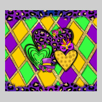 Mardi Gras Hearts Premium Tee | Teevron