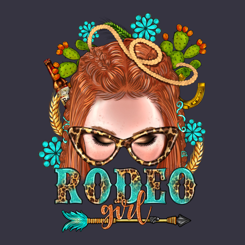 Western Rodeo Girl Braid Red Hair Vintage Hoodie by BundleAndBundleShop | Teevron