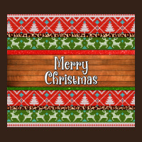 Merry Christmas Knitted Reindeer Pattern Heavy Core Tee | Teevron