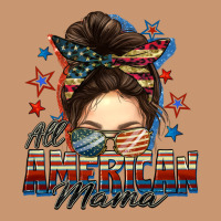 All American Mama Messy Bun 4th Of July Heavyweight Hoodie | Teevron