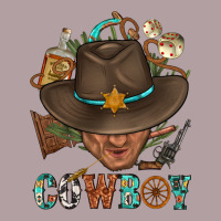 Western Cowboy Portrait With Cactus Vintage Hoodie | Teevron