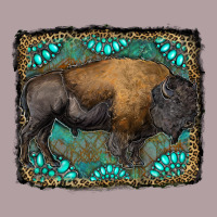 Bison With Gemstone Background Vintage Hoodie | Teevron