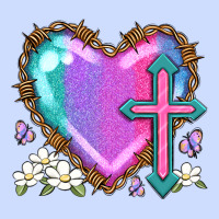 Easter Cross Heart La Urban Heavy Tee | Teevron