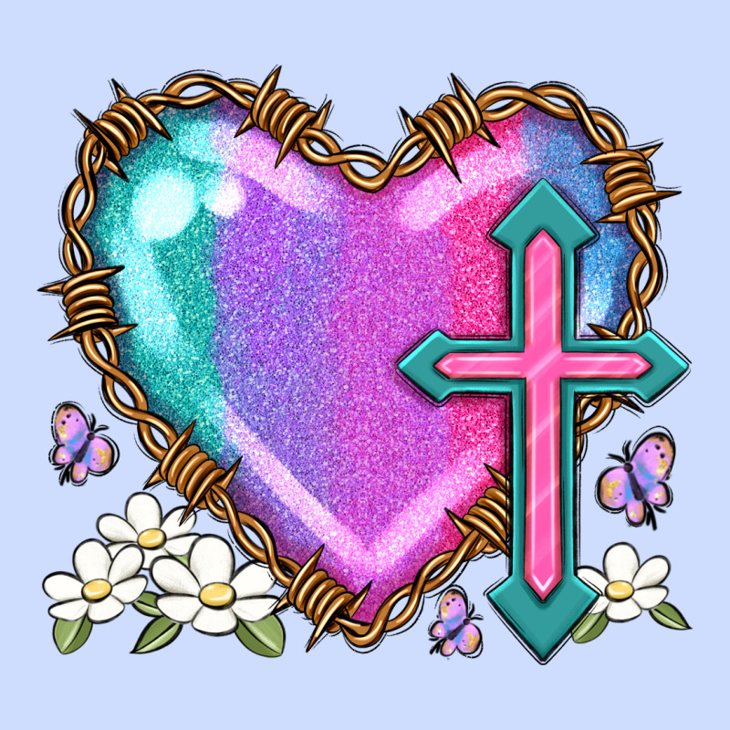 Easter Cross Heart La Urban Heavy Tee by LillyAllenDesigns | Teevron