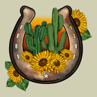 Western Horseshoe Sunflower Cactus Heavy Core Tee | Teevron