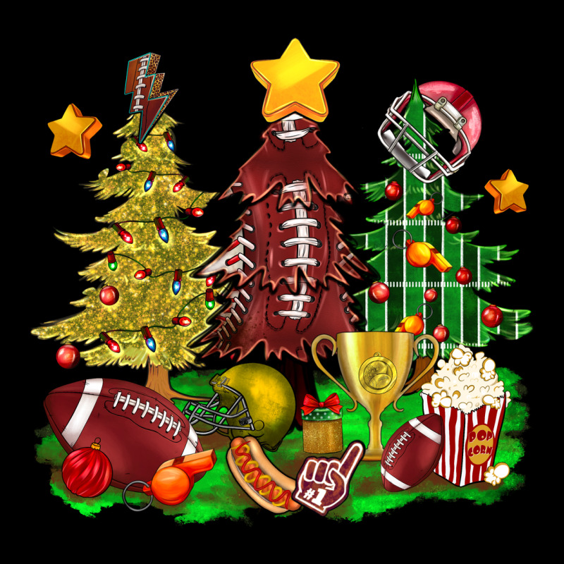 Christmas With American Football Trees Bbs Premium Sweatshirt by BundleAndBundleShop | Teevron
