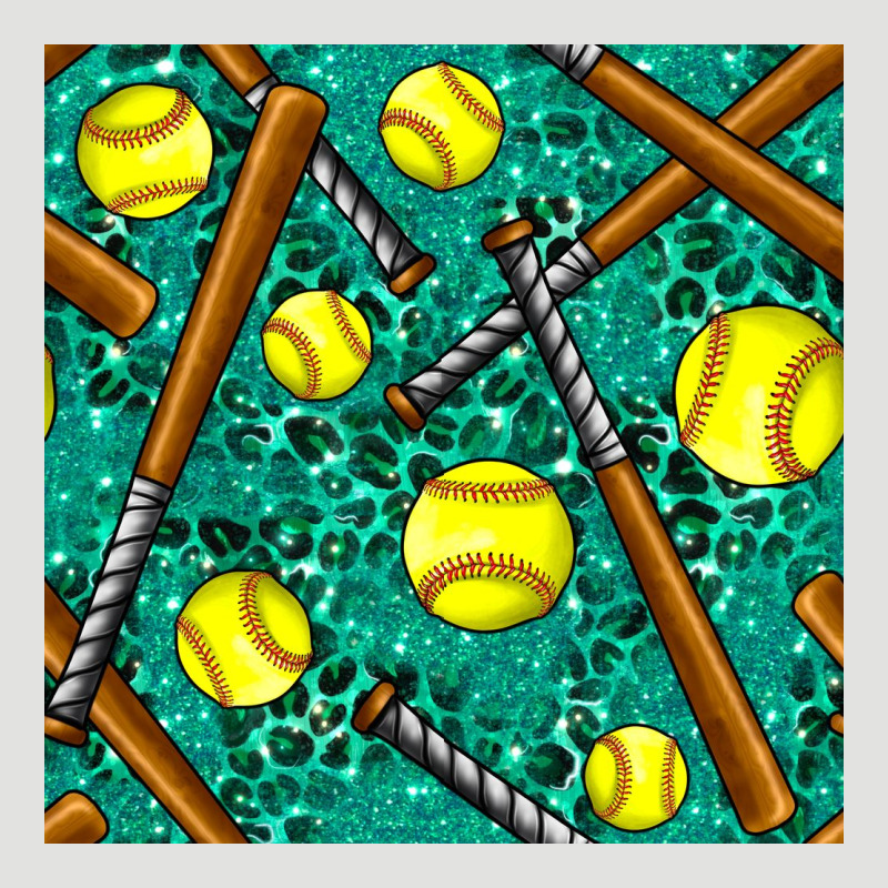 Softball Bat With Leopard And Glitter Seamless Pattern Classic Tee by BundleAndBundleShop | Teevron