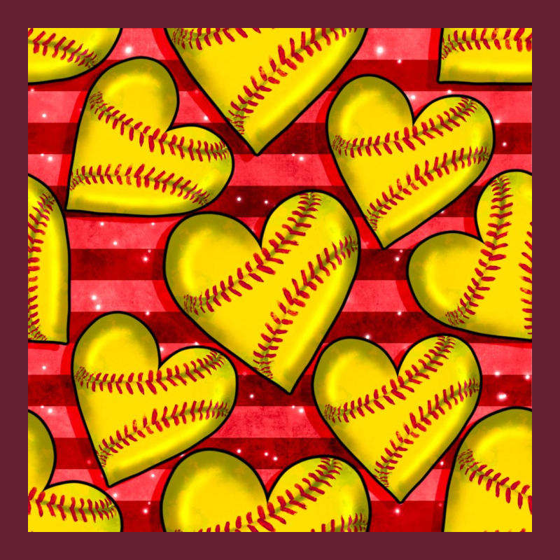 Softball Hearts Seamless Pattern Classic Tee by BundleAndBundleShop | Teevron