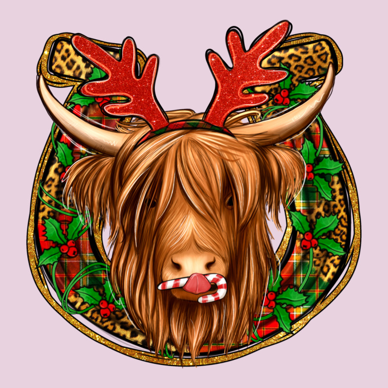 Christmas Highland Cow Mistletoe Christmas Ladies Tee by Jasminsmagicworld | Teevron
