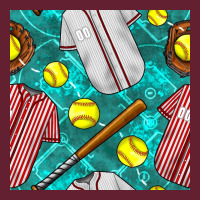 Softball Uniform Glove And Bat With Field Seamless Pattern Classic Tee | Teevron