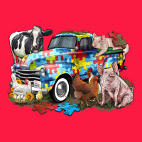 Autism Truck With Farm Animals Zipper Hoodie | Teevron