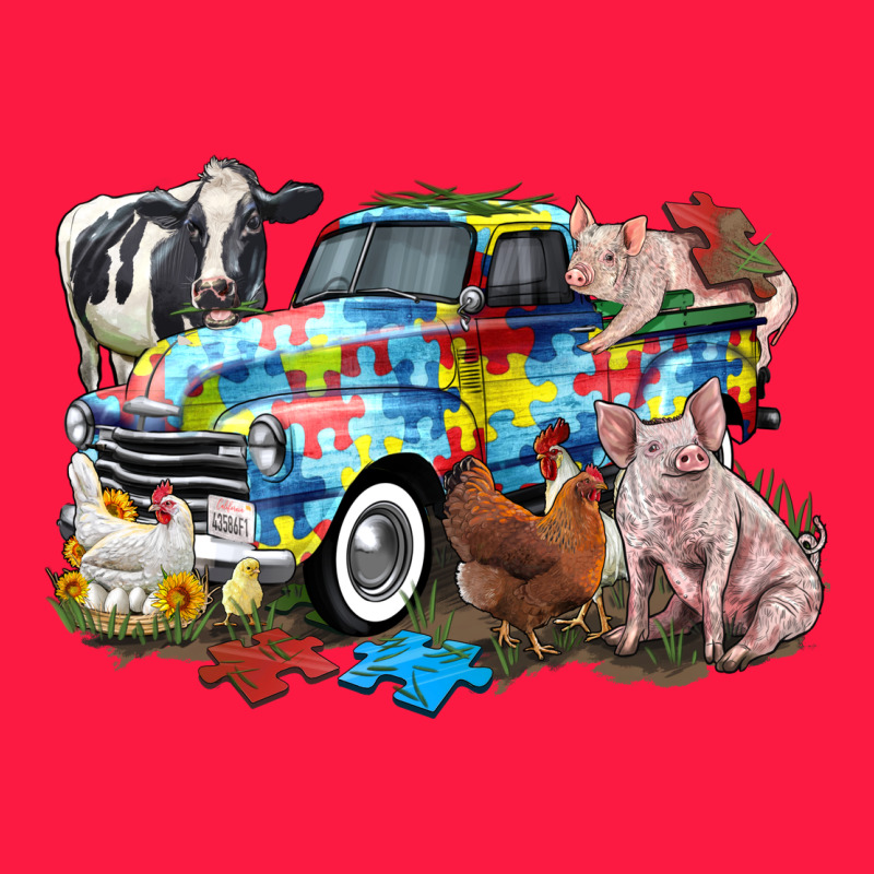 Autism Truck With Farm Animals Zipper Hoodie by CowGirlArtShop | Teevron