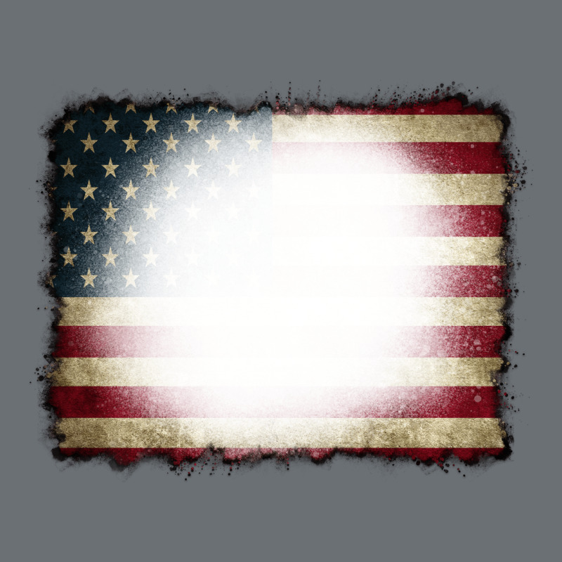 American Flag Bleach Effect Premium Hoodie by CowCowDesign | Teevron