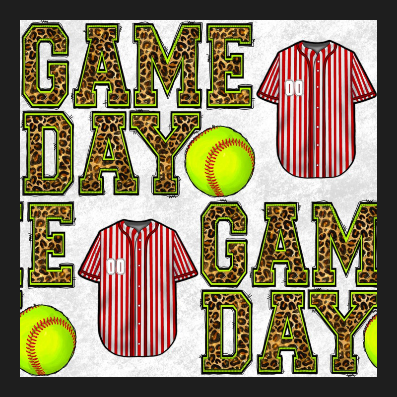 Softball Uniform Game Day Seamless Pattern Classic Tee by BundleAndBundleShop | Teevron