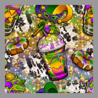 Mardi Gras Coffee Cups And Donut With Cowhide Vintage Hoodie | Teevron