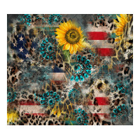 America Flag Leopard Gemstone Sunflower | Teevron