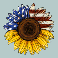 American Flag Sunflower Heavy Core Tee | Teevron