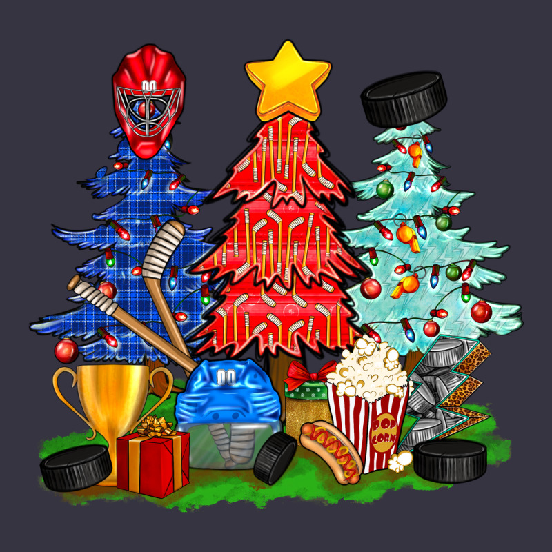 Christmas With Ice Hockey Trees Vintage Hoodie by BundleAndBundleShop | Teevron