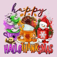 Happy Hallothanksmas Coffee Cups Ladies Tee | Teevron
